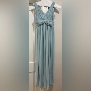 Donna Morgan Soft Blue Sleeveless Wedding Dress